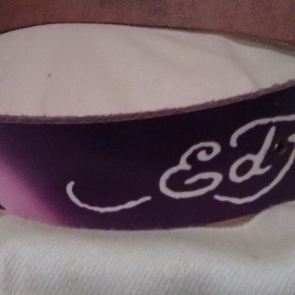 Ed Hardy Eternal Love Leather Belt Size Small - Picture 7 of 11
